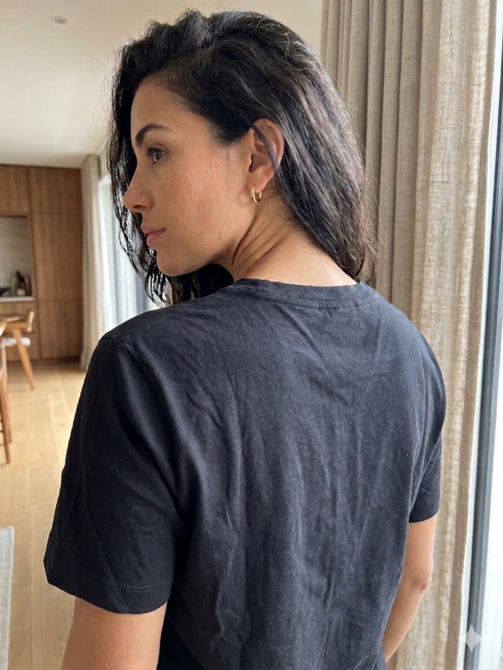 Bottega Veneta Black Crewneck Short Sleeve Tee